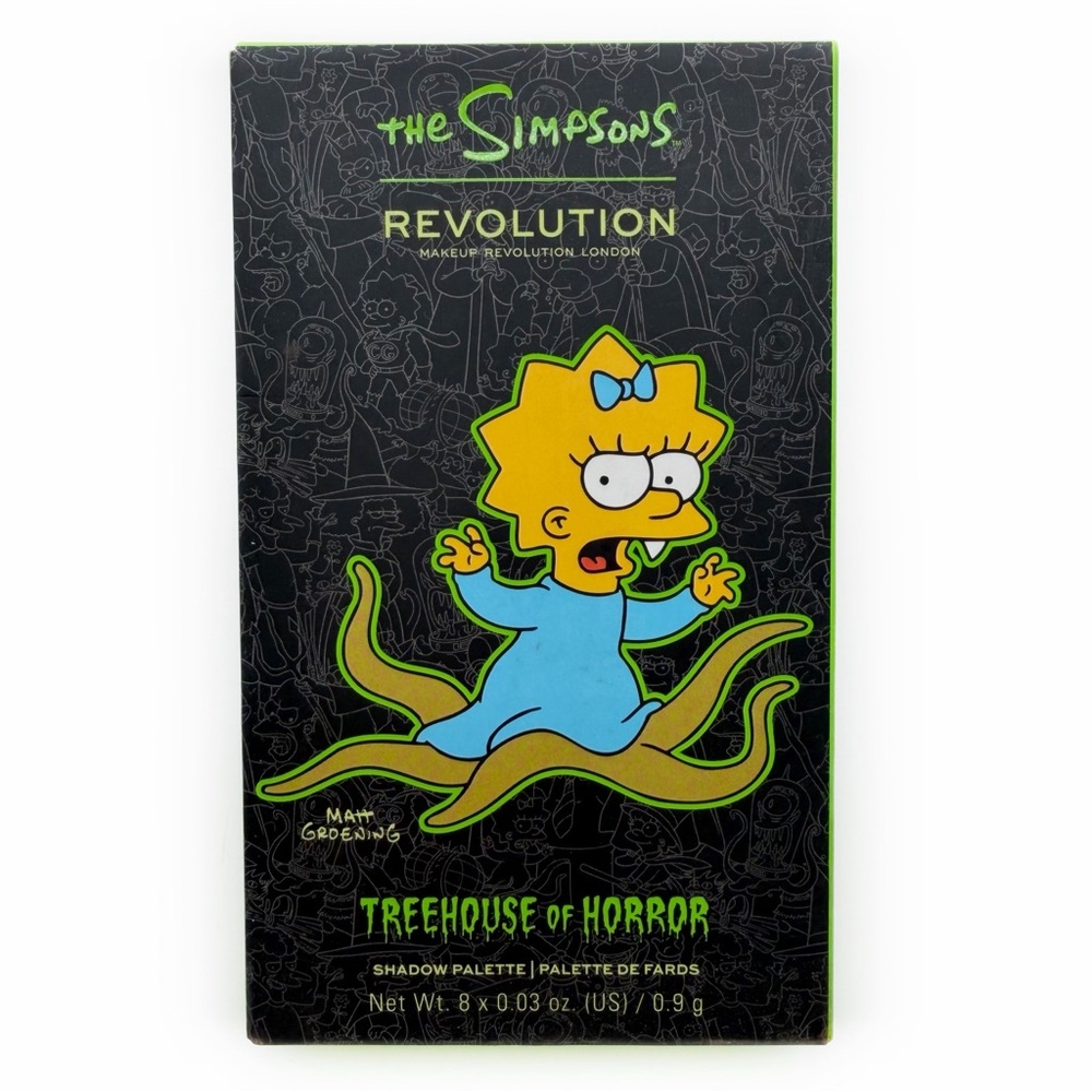 Makeup Revolution Simpsons Treehouse of Horror Eyeshadow Palette Alien Maggie